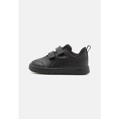 Afbeelding van Puma Courtflex V3 Unisex Sportieve wandelschoenen voor kinderen, Maat: 23, Black/cast iron Imitatieleer/ textiel