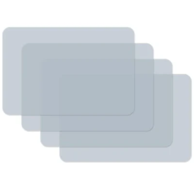Afbeelding van Venilia Set van 4 transparante placemats voor eetkamer, onderzetter, placemats, gemakkelijk te reinigen, geschikt levensmiddelen, 45 x 30 cm, 59064