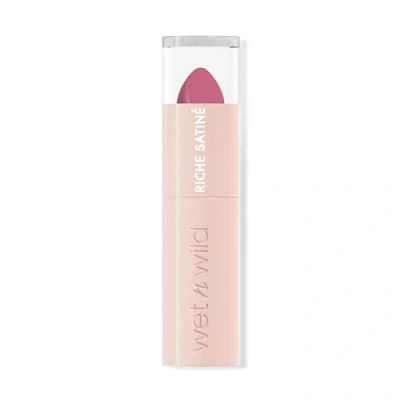 Afbeelding van Wet n Wild Rich Satin Lip Colour, langhoudende lippenstift met satijnen afwerking, niet drogende formule, hydraterend en rijkelijk gepigmenteerd fluweelachtige textuur, One in a Milli Melon