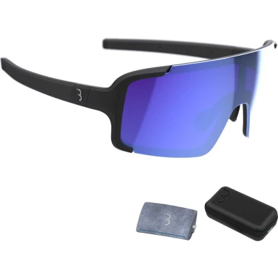 Afbeelding van BBB Cycling Chester Fietsbril Wielrenbril Met Grote Torische Lens Sportbril Hoes Rubberen Pootjes Mat Zwart BSG 69T