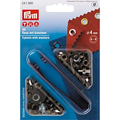 Afbeelding van PRYM RINGEN EN SCHIJVEN 4MM OUD MESSING 1X50ST.