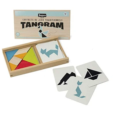 Image de Jeujura 8144 jeu de réflexion tangram coffret en bois