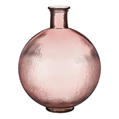 Afbeelding van Firenza Fles Vaas H42 x Ø34 cm Gerecycled Glas Lichtroze