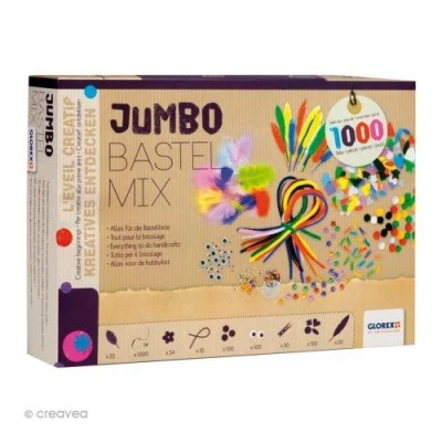Image de Kit enfant Jumbo Bastel Mix Plus de 1000 accessoires créatifs