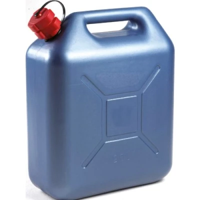 Afbeelding van Kunststof jerrycan blauw voor brandstof L36 x B17 H44 cm 20 liter benzine / diesel