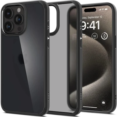 Afbeelding van Spigen Ultra Hybrid hoesje voor iPhone 15 Pro Max Zwart