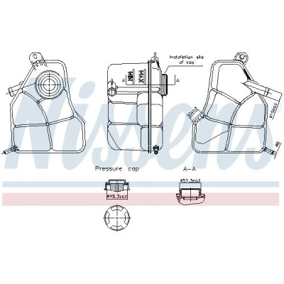 Afbeelding van NISSENS 996308 Expansievat 1 Met kap FORD: FIESTA 5, Fusion Estate, 5 Van