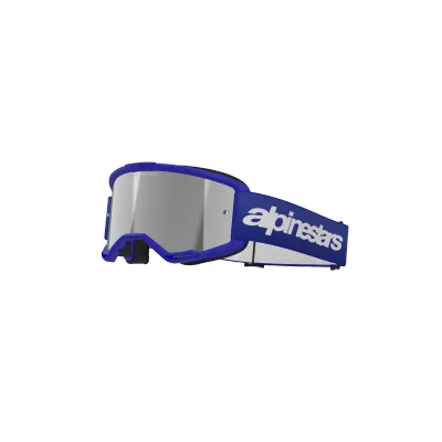 Afbeelding van Alpinestars Vision 3 Wordmark Crossbril Blauw (Lens: Spiegel Zilver)