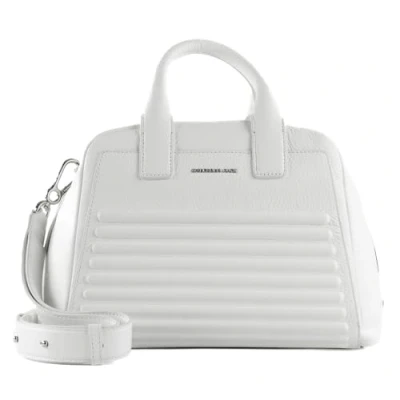 Afbeelding van MANDARINA DUCK Leren Handtas Schoudertas I Con Tote Optical White Wit