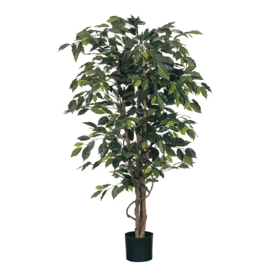 Afbeelding van Mica Decorations Fiscus Kunstplant in Pot H135 x Ø75 cm Groen