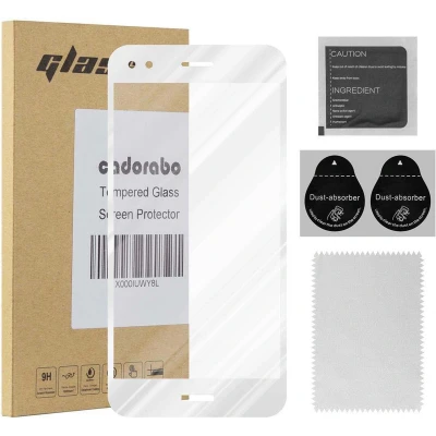 Afbeelding van Cadorabo Screenprotector geschikt voor Huawei Y6 PRO 2017 Volledig scherm pantserfolie Beschermfolie in TRANSPARANT met WIT Gehard (Tempered) display beschermglas 9H hardheid 3D Touch