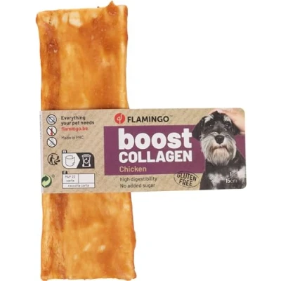 Afbeelding van Flamingo Snack Boost Strips met kip &amp; collageen per stuk 30 gram Title