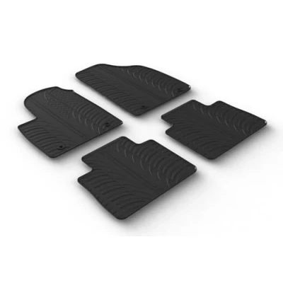 Afbeelding van Gledring 0774 Vloermatset Rubber voor en achter 4 zwart
