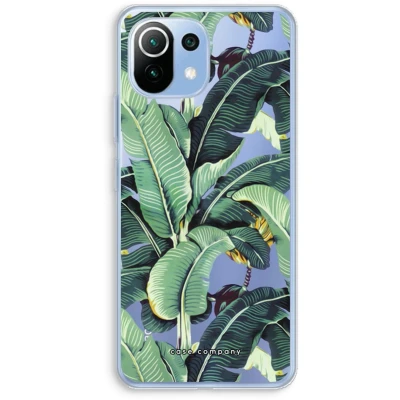 Afbeelding van Case Company® hoesje geschikt voor Xiaomi Mi 11 Lite Bananenbladeren Soft Cover Telefoonhoesje Bescherming aan alle Kanten en Schermrand