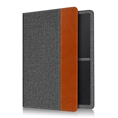 Afbeelding van Fintie Hoes voor Autopapier Voertuig bewijs, Ultraslank Licht Premium Kunstleer Voertuigbewijs Etui Creditcardhouder Het Kentekenbewijs Identiteitskaart en Kaarten, Gray/Brown