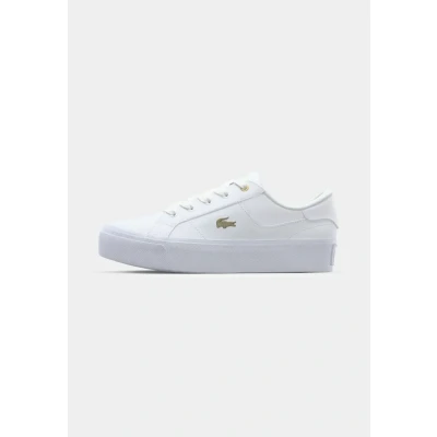 Afbeelding van Lacoste Ziane Platform Sneakers laag, Dames, Maat: 38, White/gold Leer en imitatieleer