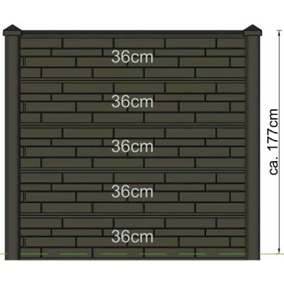 Afbeelding van Berton sleufpaal Reest gecoat tussenmodel 244 cm met kabeldoorvoer Tuindeco