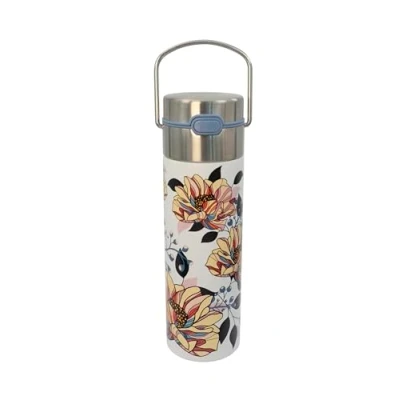 Afbeelding van Eigenart LEEZA Moon 11024 Dubbelwandige Thermosfles van roestvrij staal met sportdop en zeef, BPA vrij, 500 ml
