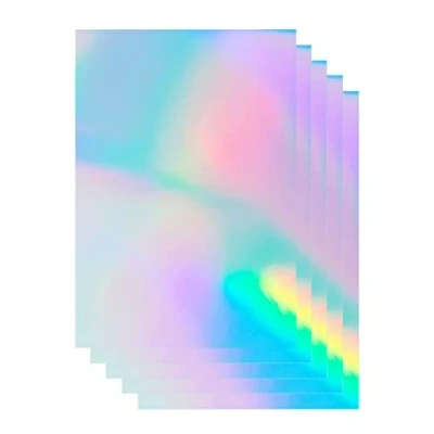 Afbeelding van 20 vellen holografisch vinylpapier A4 formaat (21 x 30 cm) Sneldrogend Waterdicht Voor inkjet/laserprinter