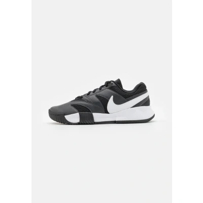Afbeelding van Nike Performance Court LITE 4 Tennisschoenen voor kleibanen, Dames, Maat: 38, Black/white/anthracite Imitatieleer/ textiel