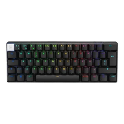 Afbeelding van Logitech G PRO X 60 LIGHTSPEED, draadloos gamingtoetsenbord, mechanisch, ultracompact, TKL 60% voor Windows pc, zwart, QWERTY Español lay out