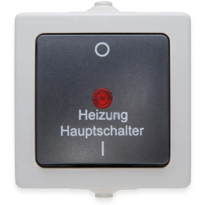 Afbeelding van Kopp 565356002 Nautic Verwarmingsnoodschakelaar spatwaterdicht Grijs