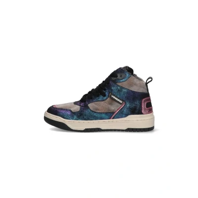Afbeelding van VINGINO VIN825556 998 Meisjes Hoge Sneakers Multicolor Leer Veters
