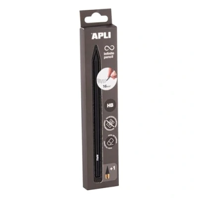 Image de APLI 19828 crayon infini avec corps noir, éternel sans encre mine de recharge