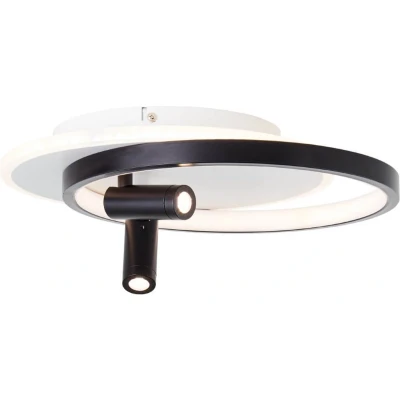 Afbeelding van Brilliant Eunomia LED plafondlamp 35x30cm 1 vlammig zwart/wit, metaal/kunststof, 1x geïntegreerd, 24 W, (lichtstroom: 2500lm, lichtkleur: 3000K)