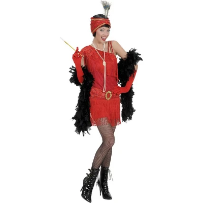Afbeelding van Flapper jurk rood 20&#039;s Maatkeuze: Maat XL