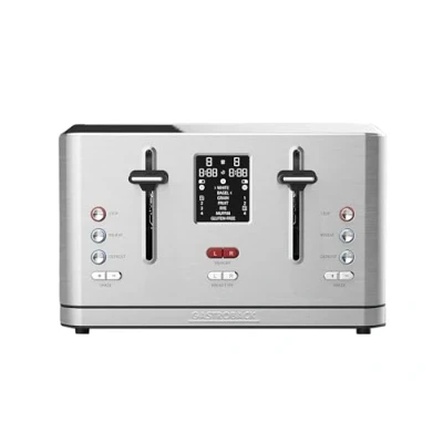 Afbeelding van GASTROBACK #42396 Design Digital 4S broodrooster, 4 schijven, geïntegreerd broodjeswarmer, 7 grillprogramma&#039;s, lcd afteldisplay, 950 W, roestvrijstalen behuizing