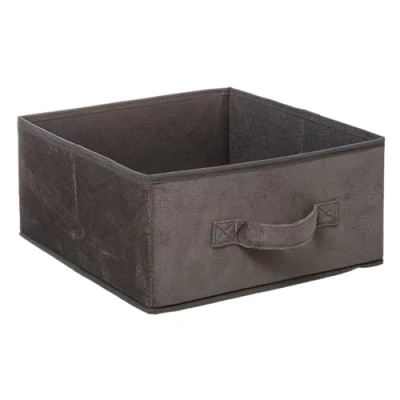 Afbeelding van Opbergmand/kastmand 14 liter donkergrijs polyester 31 x 15 cm Opbergboxen Vakkenkast manden