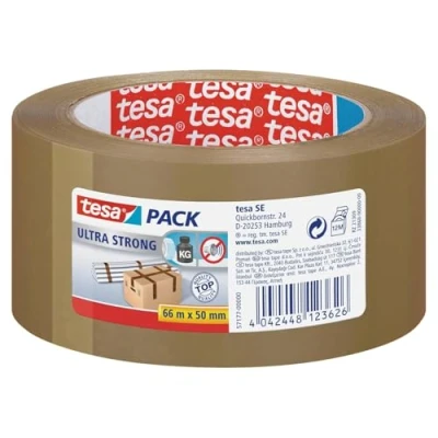Afbeelding van Tesapack Ultra Strong, Ft 50 Mm X 66 M, Pvc, Bruin Verpakkingstape
