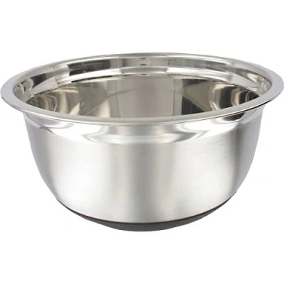 Afbeelding van Zenker 29607 Mixerkom, mengkom voor gebak, met antislip bodem, roestvrij staal, zilver, 24 cm