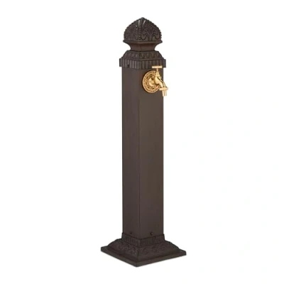Afbeelding van waterzuil met kraan 81 cm bruin