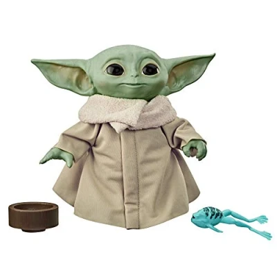 Image de Peluche Electronique Star Wars The Mandalorian Child bébé Yoda 20 cm
