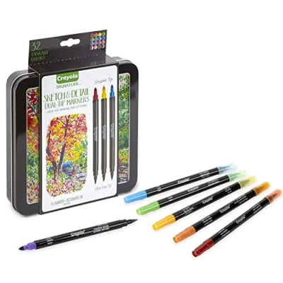 Afbeelding van Crayola Signature Hobbypakket 16 Viltstiften Dubbele Punt