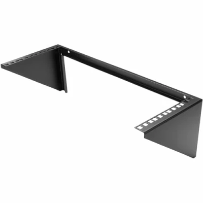 Afbeelding van StarTech.com 4U Verticaal Rack met wandmontage, 19 inch stalen rek voor verticale montage netwerk/server/patchpanelen, maximale capaciteit 56 kg, incl. montagetoebehoren, zwart (RK419WALLV)