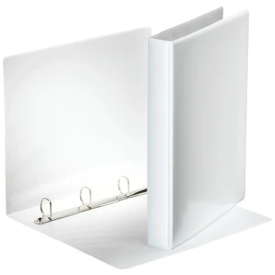 Image de Esselte Essentials 49702 Classeur à anneaux personnalisable A4 Capacité de 230 feuilles Carton recouvert polypropylène 4 Blanc