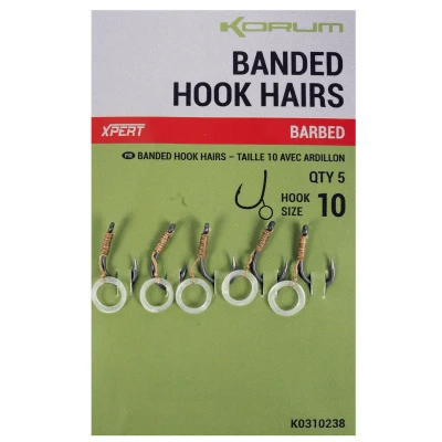 Afbeelding van Korum Banded Hook Hairs Onderlijnen Barbed 12