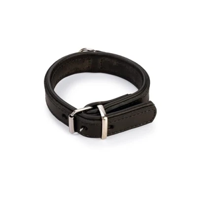 Afbeelding van Karlie Flamingo RONDO COLLAR BLACK, 22mm 37CM INTERIEUR Forrado PIEL 32cm x