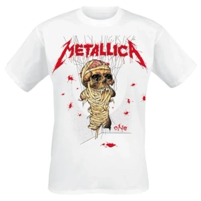 Image de Metallica T Shirt One Landmine Homme Blanc