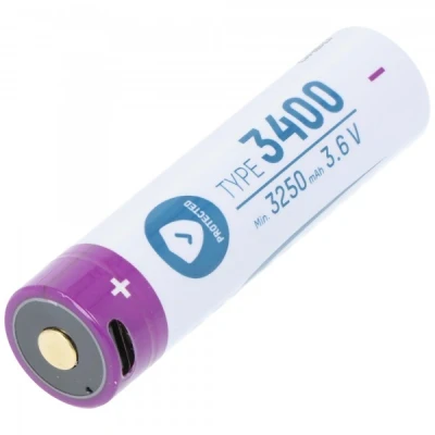 Afbeelding van Ansmann LiIon 18650 3.6V 3400mAh met micro USB oplaadbus beveiligingsschakeling