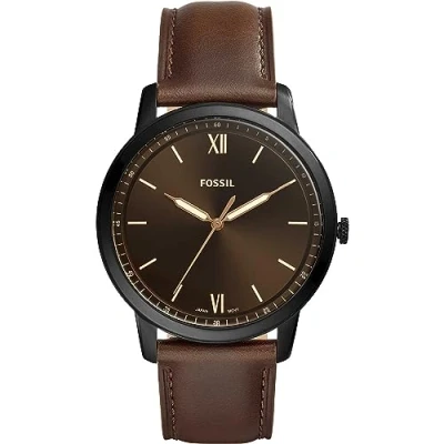 Afbeelding van Fossil THE Minimalist Horloge, Heren, Maat: One Size, Brown