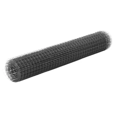 Afbeelding van Kippengaas 10x1 m staal met PVC coating grijs