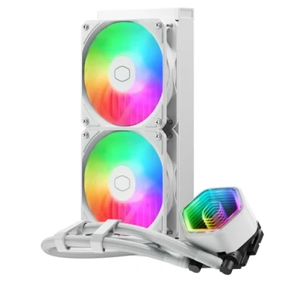 Afbeelding van Cooler Master MLW D24M A18PA RW MasterLiquid 240 Core II ARGB White, 2x 120mm ARGB, 4 pin PWM