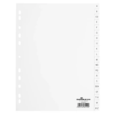 Image de Durable 616801 registre en pp format din a4 20 onglets a z (noir)
