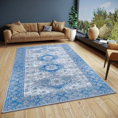 Afbeelding van Loper Pare 75x150cm Blauw Vintage Vloerkleed 123vloerkleed.nl is de online webshop voor vloerkleden en woonaccessoires.