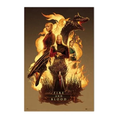 Afbeelding van Poster House of the Dragon Fire and Blood 61x91,5cm