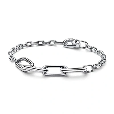 Afbeelding van Pandora ME Sterling zilveren schakelarmband voor medaillon bedels dunne schakelarmband, zilver, Geen edelsteen